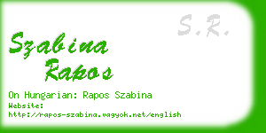 szabina rapos business card